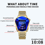 BINBOND Locomotive Concept Orologio con cinturino in acciaio da uomo Live Black Technology Watch, Steel Belt Full Gold-Blue Face, Steel Belt Full Gold Gold Face, Steel Belt Black Stee Blue Face, Steel Belt Black Steel White Face                        ...