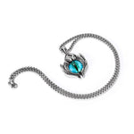 Collana in acciaio al titanio da uomo con occhi di demone retrò del 1926, stile:, Single Pendant, Pendant+3x55cm Matching Chain, Pendant+4x70cm Matching Chain