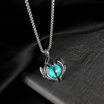 Collana in acciaio al titanio da uomo con occhi di demone retrò del 1926, stile:, Single Pendant, Pendant+3x55cm Matching Chain, Pendant+4x70cm Matching Chain