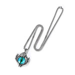 Collana in acciaio al titanio da uomo con occhi di demone retrò del 1926, stile:, Single Pendant, Pendant+3x55cm Matching Chain, Pendant+4x70cm Matching Chain