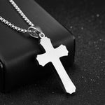 1213 Collana da uomo in acciaio al titanio con collana a tre strati, Steel Color Pendant+3x55cm Pearl Chain, Black Pendant+3x55cm Pearl Chain, Gold Pendant+3x55cm Pearl Chain, Steel Color Single Pendant, Black Single Pendant, Gold Single Pendant