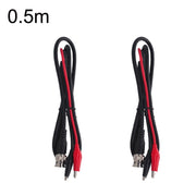 Cavo video coassiale a doppia testa da 2 pezzi BNC a 2 clip a coccodrillo, lunghezza:, BNC To 2 x Crocodile Clips 0.5m, BNC To 2 x Crocodile Clips 1m, BNC To 2 x Crocodile Clips 1.5m, BNC To 2 x Crocodile Clips 2m, BNC To 2 x Crocodile Clips 3m