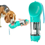 3 in 1 Borraccia portatile per animali domestici con fontana per cani da esterno a tenuta stagna, 300ml, 300ml+Food Box, 500ml, 500ml+Food Box