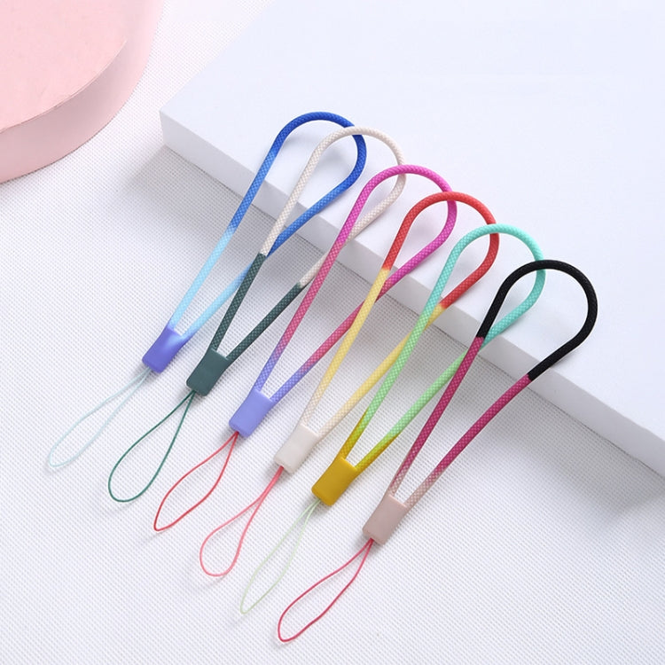 5 pezzi di cordino per telefono cellulare in silicone con cinturino a disco a U con motivo intrecciato ad acquerello