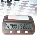 HQT101w Orologio per scacchi in plastica Go Timer per scacchi, HQT101w Wood Grain