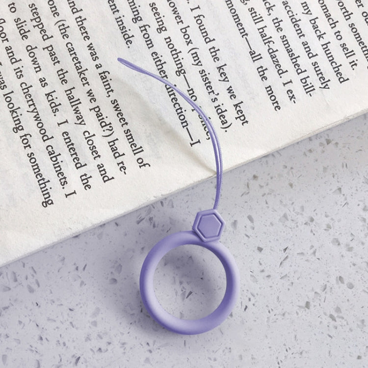 Corda in silicone per telefono cellulare con anello per dito