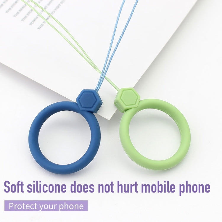 Corda in silicone per telefono cellulare con anello per dito