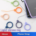 Corda in silicone per telefono cellulare con anello per dito