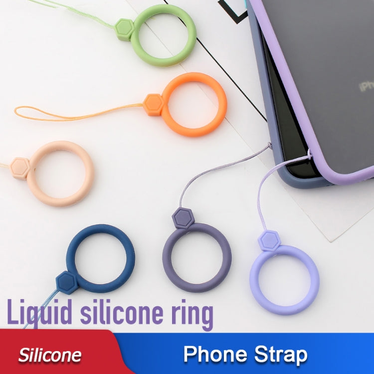 Corda in silicone per telefono cellulare con anello per dito