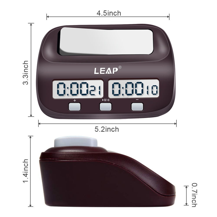 LEAP PQ9907S Orologio per scacchi International Chess Go Clock, PQ9907S