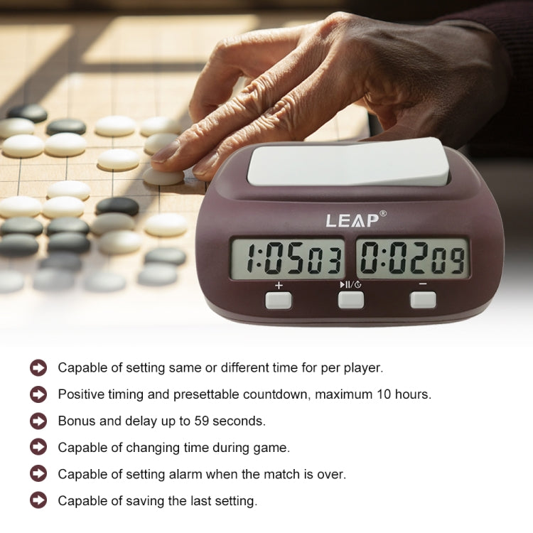 LEAP PQ9907S Orologio per scacchi International Chess Go Clock, PQ9907S