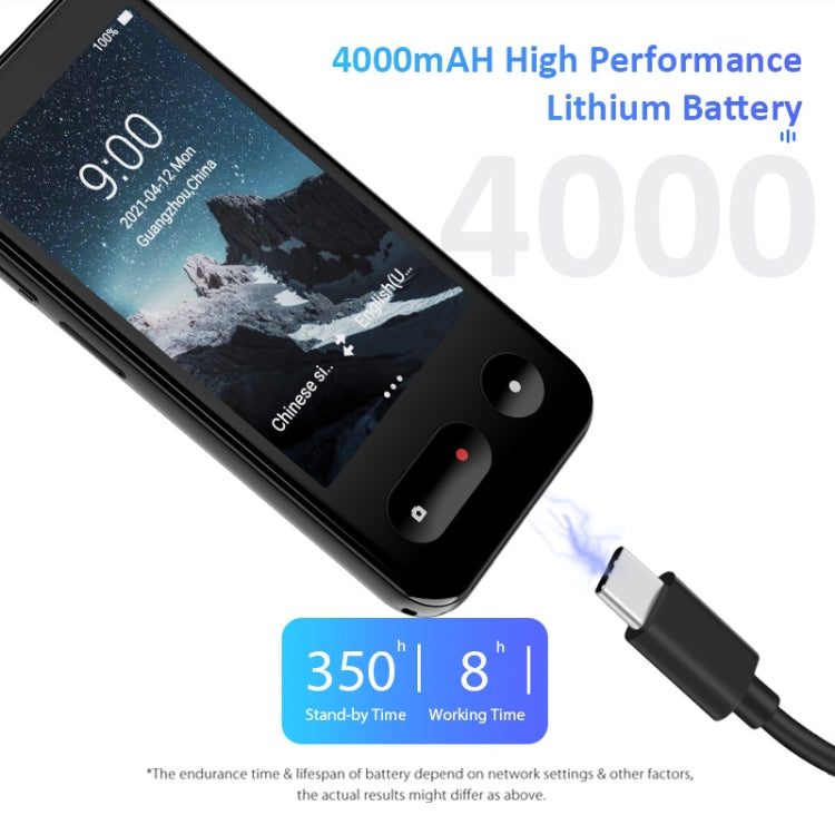 T7 4G Smart Voice / Foto / Registrazione Traduzione Macchina di traduzione WIFI Supporta 138 lingue, T7 Black