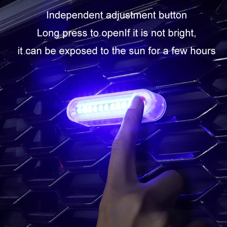 Spia stroboscopica solare anti-collisione per auto elettrica per moto, Red Light, Blue Light, Colorful Light, Bright Colorful Light