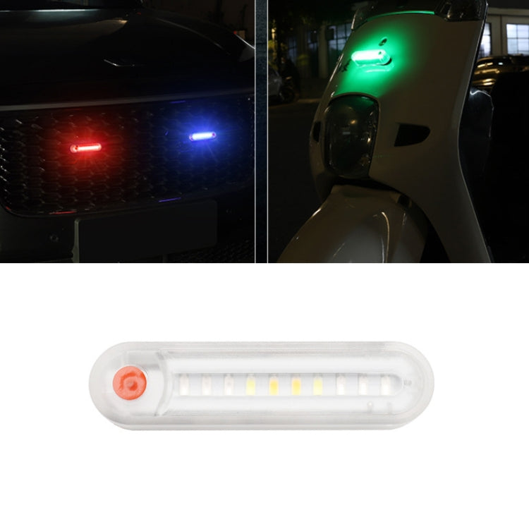 Spia stroboscopica solare anti-collisione per auto elettrica per moto, Red Light, Blue Light, Colorful Light, Bright Colorful Light