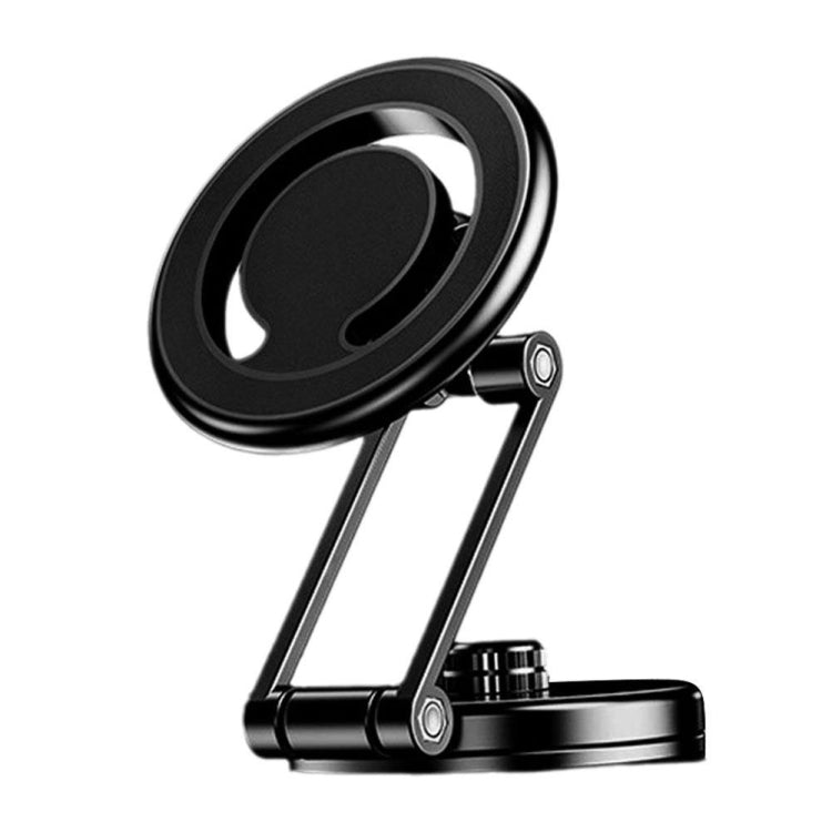 D27 Supporto per telefono cellulare di navigazione pieghevole telescopico magnetico per auto, D27 (Black), D27 (Silver)