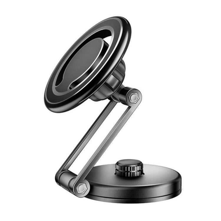 D27 Supporto per telefono cellulare di navigazione pieghevole telescopico magnetico per auto, D27 (Black), D27 (Silver)