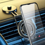 D27 Supporto per telefono cellulare di navigazione pieghevole telescopico magnetico per auto, D27 (Black), D27 (Silver)