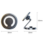 D27 Supporto per telefono cellulare di navigazione pieghevole telescopico magnetico per auto, D27 (Black), D27 (Silver)