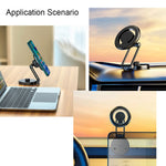 D27 Supporto per telefono cellulare di navigazione pieghevole telescopico magnetico per auto, D27 (Black), D27 (Silver)