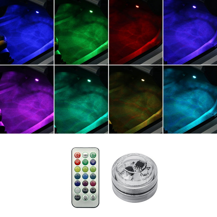 Luce LED wireless colorata per auto con telecomando