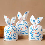 1 borsa Sacchetti per imballaggio di caramelle Sacchetti regalo per biscotti da forno, Little Rabbit and Bear, White Rainy Animal, Space Rabbit, Strawberry Flower, Blue Bunny Girl, Pink Rabbit Flower, Fresh Flower, Colorful Abstract Strip, Green White ...