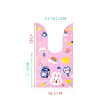 1 borsa Sacchetti per imballaggio di caramelle Sacchetti regalo per biscotti da forno, Little Rabbit and Bear, White Rainy Animal, Space Rabbit, Strawberry Flower, Blue Bunny Girl, Pink Rabbit Flower, Fresh Flower, Colorful Abstract Strip, Green White ...