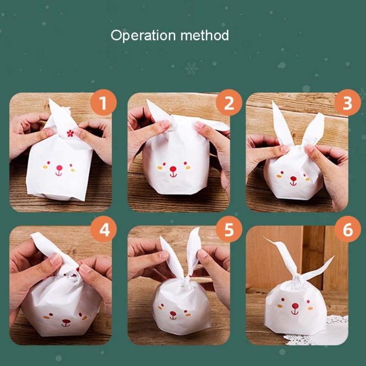 1 borsa Sacchetti per imballaggio di caramelle Sacchetti regalo per biscotti da forno, Little Rabbit and Bear, White Rainy Animal, Space Rabbit, Strawberry Flower, Blue Bunny Girl, Pink Rabbit Flower, Fresh Flower, Colorful Abstract Strip, Green White ...