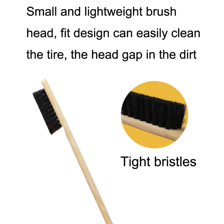 Spazzola per la pulizia del motore con spazzola di bambù lunga per lavaggio ad anello in acciaio per autoveicoli 5 pezzi, Cleaning Brush