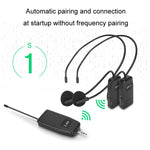 Microfono wireless UHF con amplificatore e lavalier
