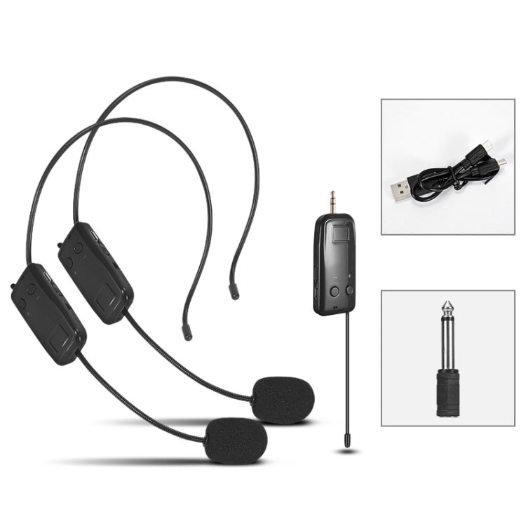 Microfono wireless UHF con amplificatore e lavalier
