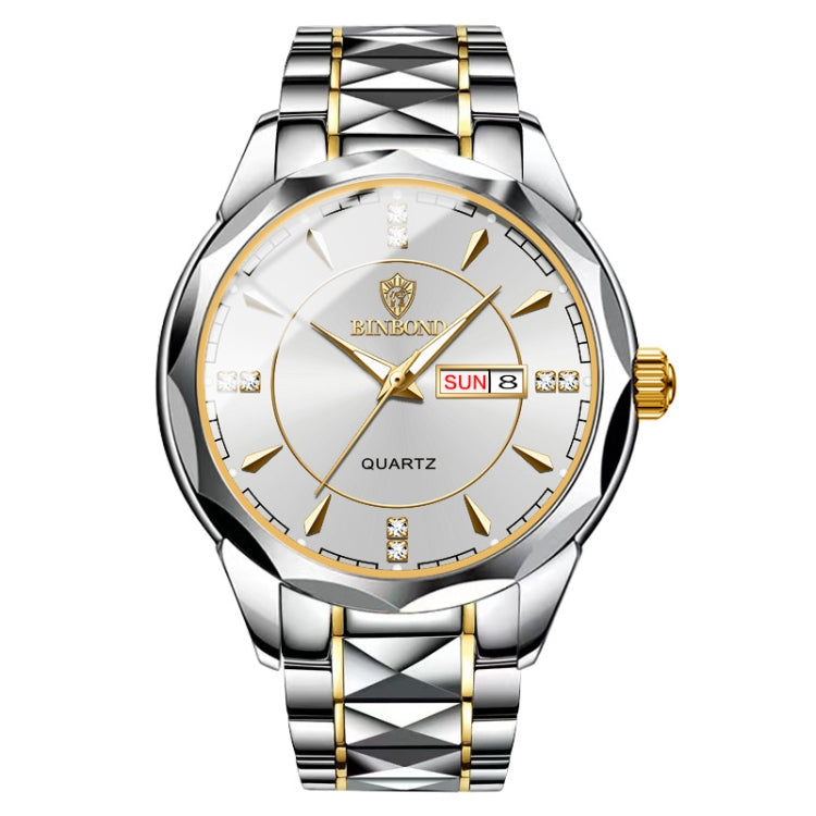 BINBONG B5552 Luminoso orologio al quarzo con calendario aziendale multifunzionale