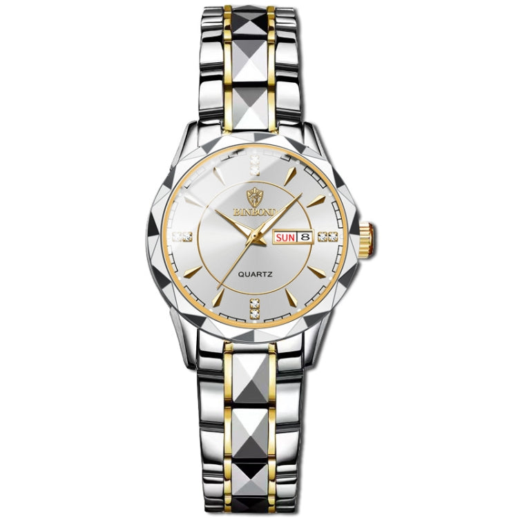 BINBONG B5552 Luminoso orologio al quarzo con calendario aziendale multifunzionale