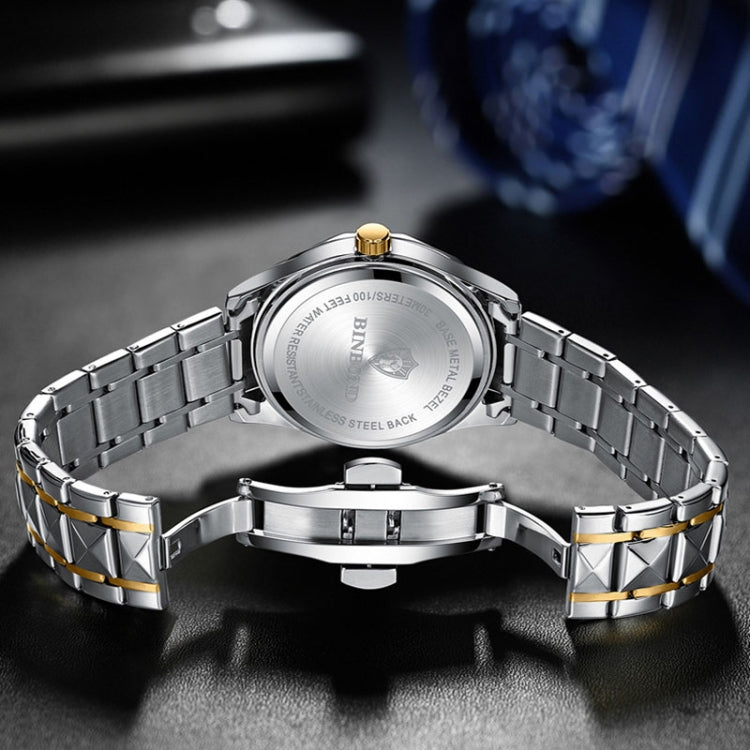 BINBONG B5552 Luminoso orologio al quarzo con calendario aziendale multifunzionale