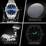 BINBONG B5552 Luminoso orologio al quarzo con calendario aziendale multifunzionale