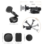 Ventosa telescopica per auto Fondo in gomma Forte supporto magnetico per cellulare, Magnetic Mobile Phone Holder
