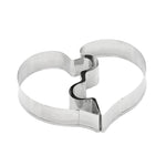 5 set stampo per biscotti puzzle cuore sinistro + cuore destro, Heart Shape