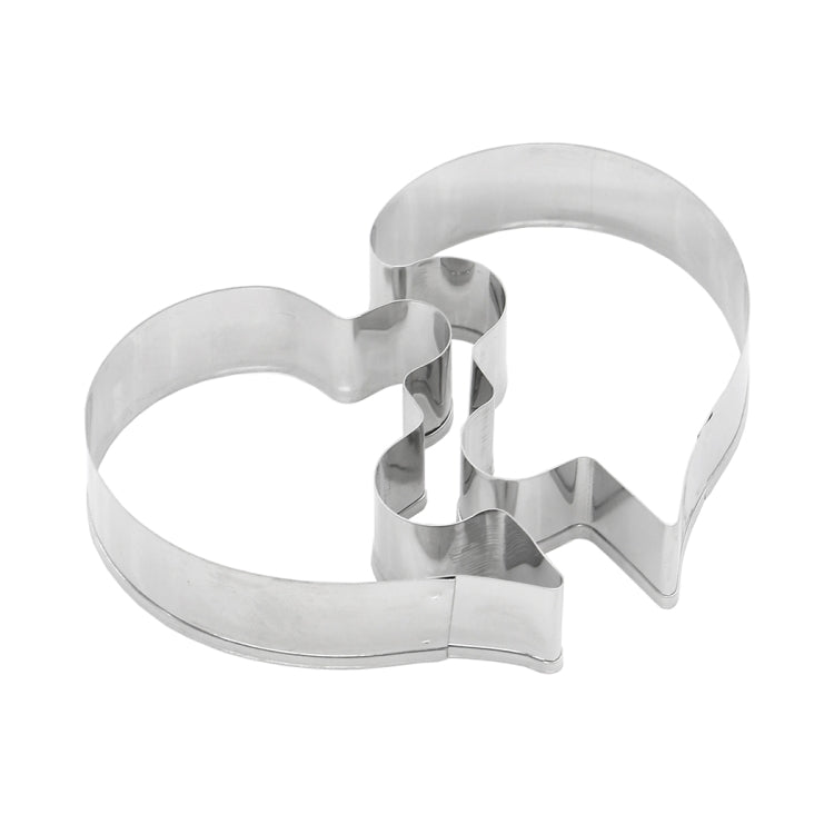 5 set stampo per biscotti puzzle cuore sinistro + cuore destro, Heart Shape