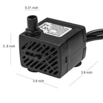 3W 4 Light Silent Aquarium Fish Tank Filtrazione Pompa sommergibile Fontana Pompa dell'acqua, With Light