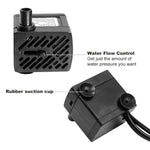 3W 4 Light Silent Aquarium Fish Tank Filtrazione Pompa sommergibile Fontana Pompa dell'acqua, With Light