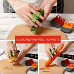 Set 4 pelapatate da cucina in acciaio inox e plastica