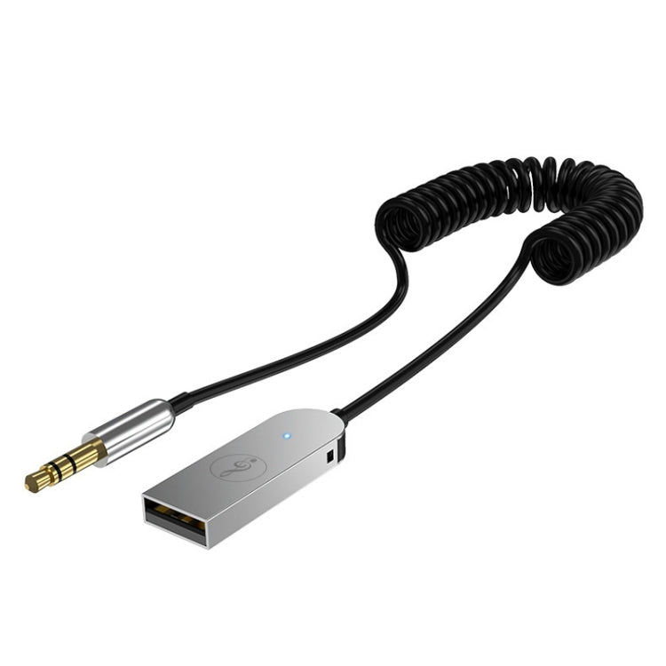 Adattatore per ricevitore Bluetooth per auto AUX Ricevitore audio da 3,5 mm, Bluetooth 5.0 Adapter
