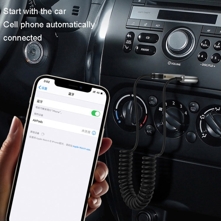 Adattatore per ricevitore Bluetooth per auto AUX Ricevitore audio da 3,5 mm, Bluetooth 5.0 Adapter