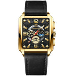 BINBONG B6575 Orologio da uomo al quarzo luminoso impermeabile multifunzionale quadrato vintage, Black-Rose Gold-Black-Rose, Black-Black-Black-White, Black-Black-Black-Rose, Full Gold-Black, White-Black, White-White, Brown Leather-Rose Gold-Black      ...