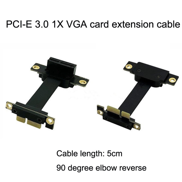 PCI-E 3.0 da 1X a 1X scheda grafica inversa a 90 gradi/scheda di rete wireless/cavo di prolunga scheda di conversione, 1X To 1X Length: 5cm