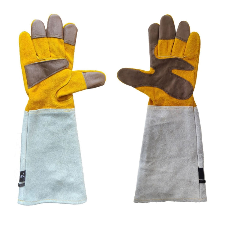Guanti da giardinaggio spessi estesi in pelle Guanti da lavoro per saldatore, Gold Original White L, Gold White M, Gold White L, Gold White XL