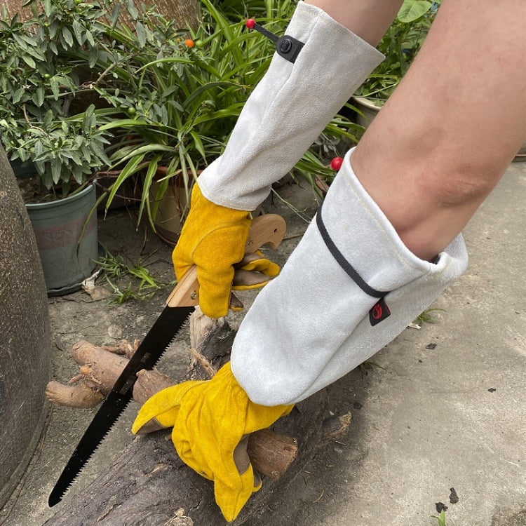 Guanti da giardinaggio spessi estesi in pelle Guanti da lavoro per saldatore, Gold Original White L, Gold White M, Gold White L, Gold White XL