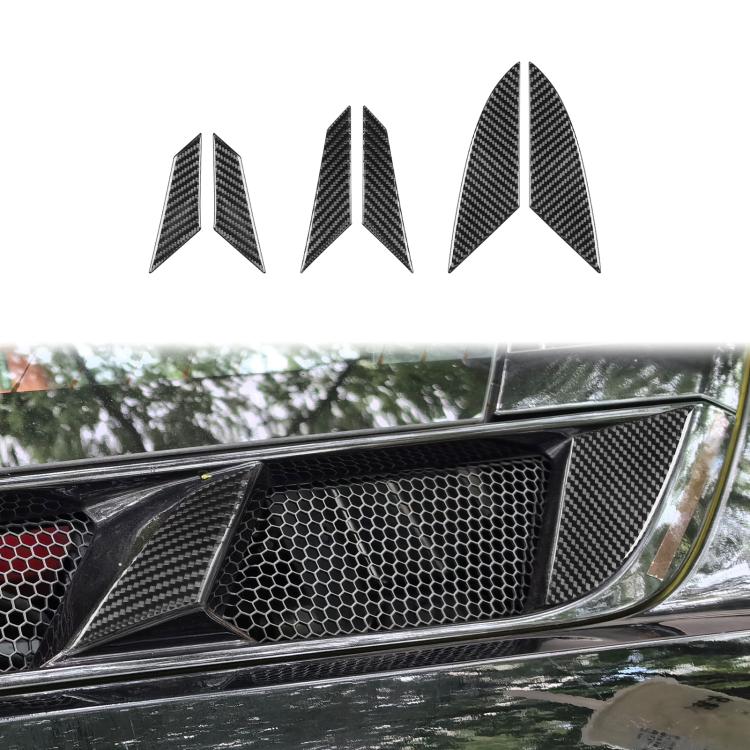 Adesivi per prese d'aria laterali del motore per Chevrolet Corvette C8, set da 6 pezzi.