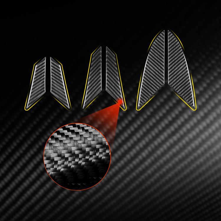 Adesivi per prese d'aria laterali del motore per Chevrolet Corvette C8, set da 6 pezzi.