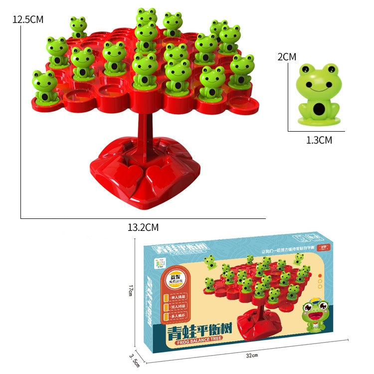 Bambini impilabili Divertimento Double Interactive Balance Top Tower, Stile:, Frog English Color Box Balance Tree, Frog Balance Battle