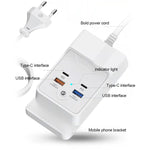 Caricatore rapido 20W Dual USB-C con Hub 4 porte